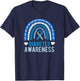 National Diabetes Awareness Month blue ribbon Rainbow T-Shirt - T-Shirt | Navy