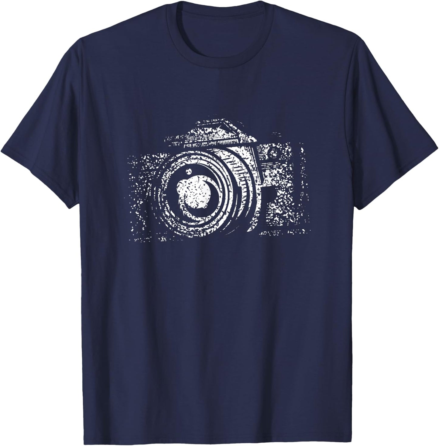 Camera Photography Photographer Photojournalist Lens Focus T-Shirt - T-Shirt | Navy