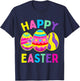 Happy Easter Day, Cute Colorful Egg Hunting Women Boys Girls T-Shirt - T-Shirt | Navy