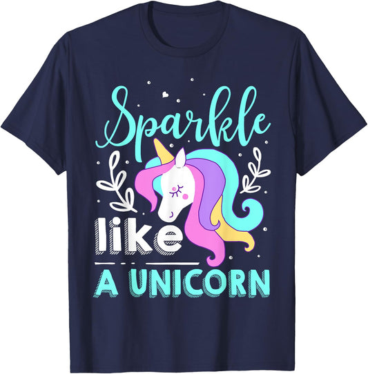 Sparkle Like A Unicorn T-Shirt - T-Shirt | Navy