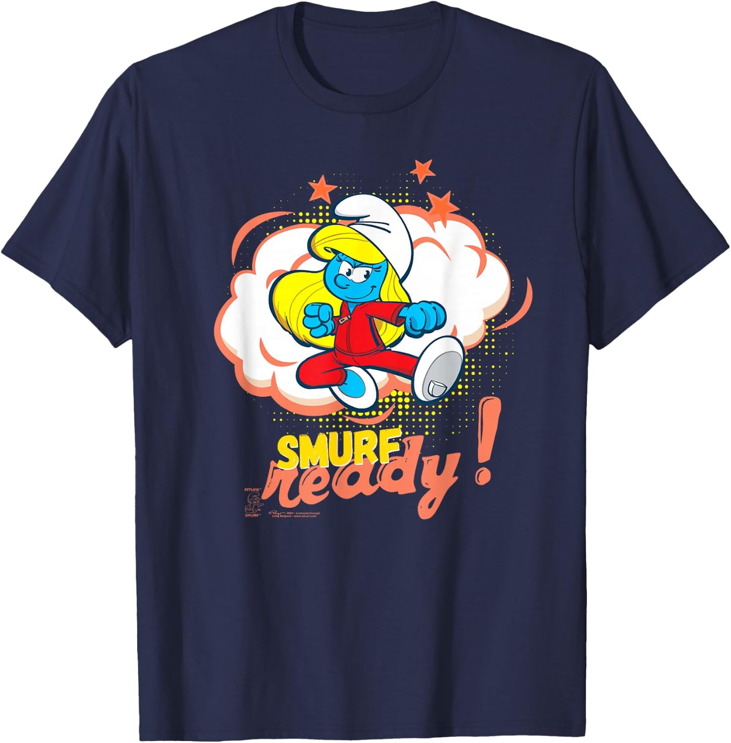 The Smurfs Smurfette is Smurf Ready! T-Shirt - T-Shirt | Navy