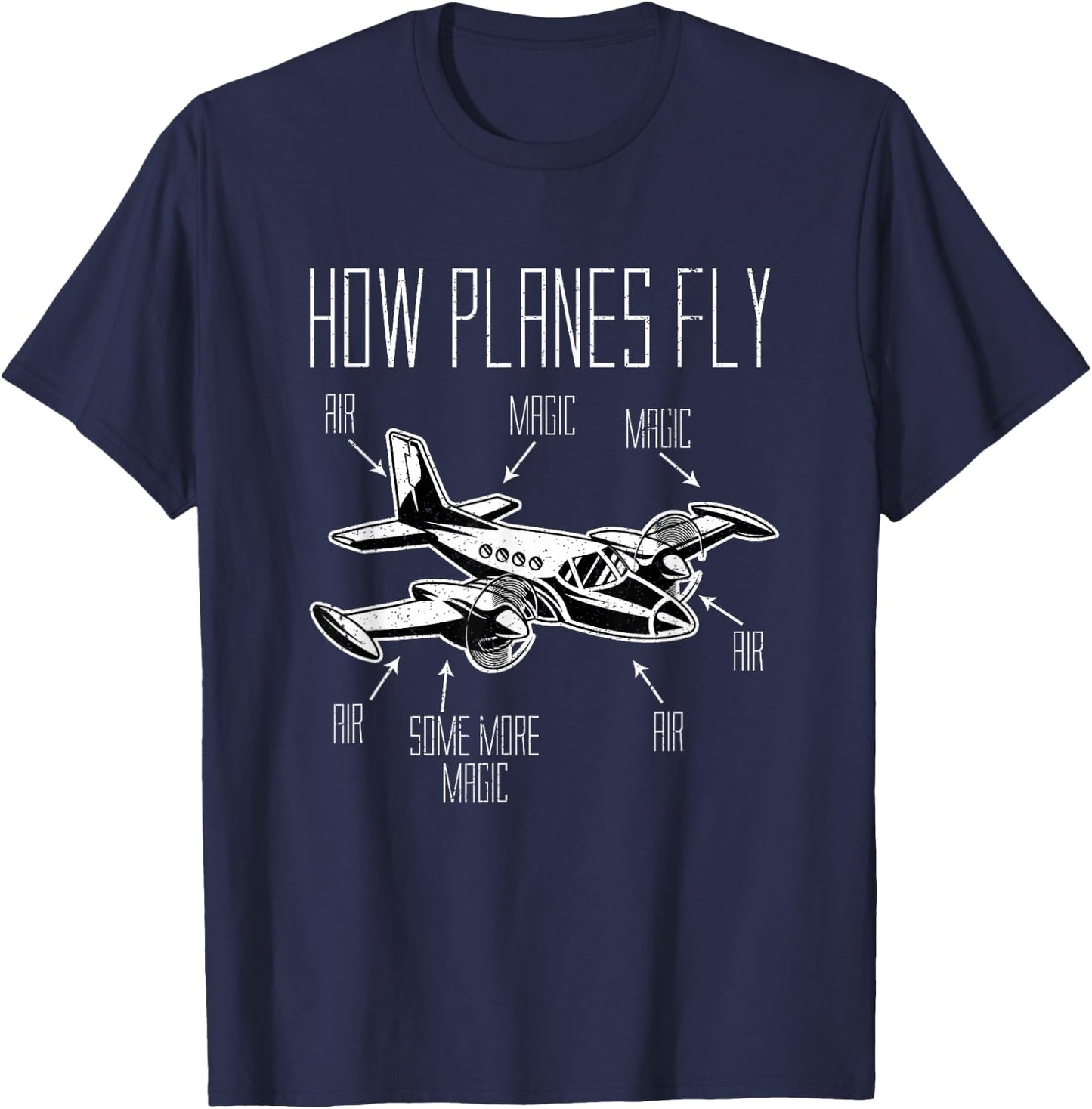 Funny Airport Gift Pilot T-Shirt - T-Shirt | Navy