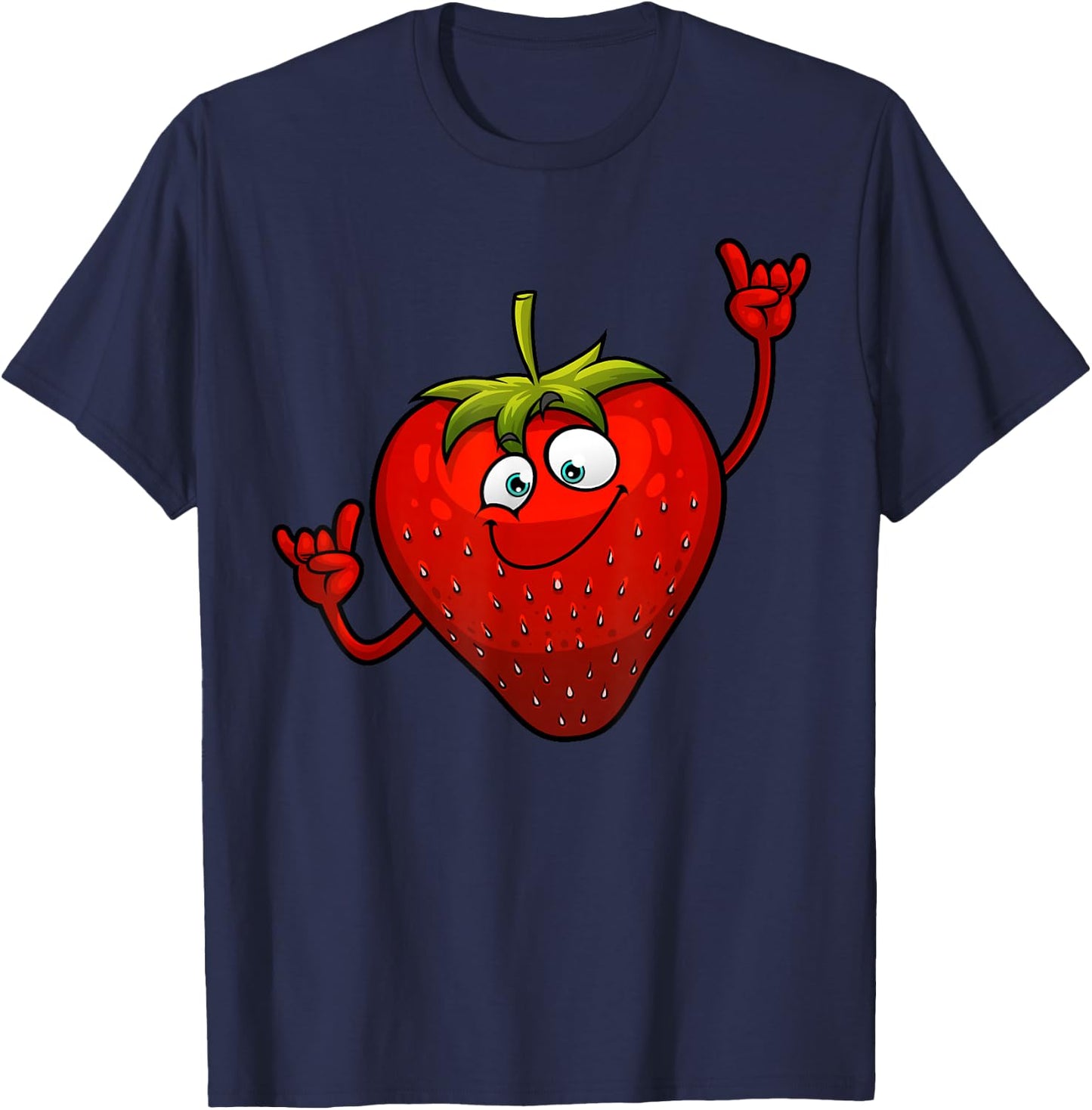 Funny Strawberry Designs Women Strawberries Lover T-Shirt - T-Shirt | Navy