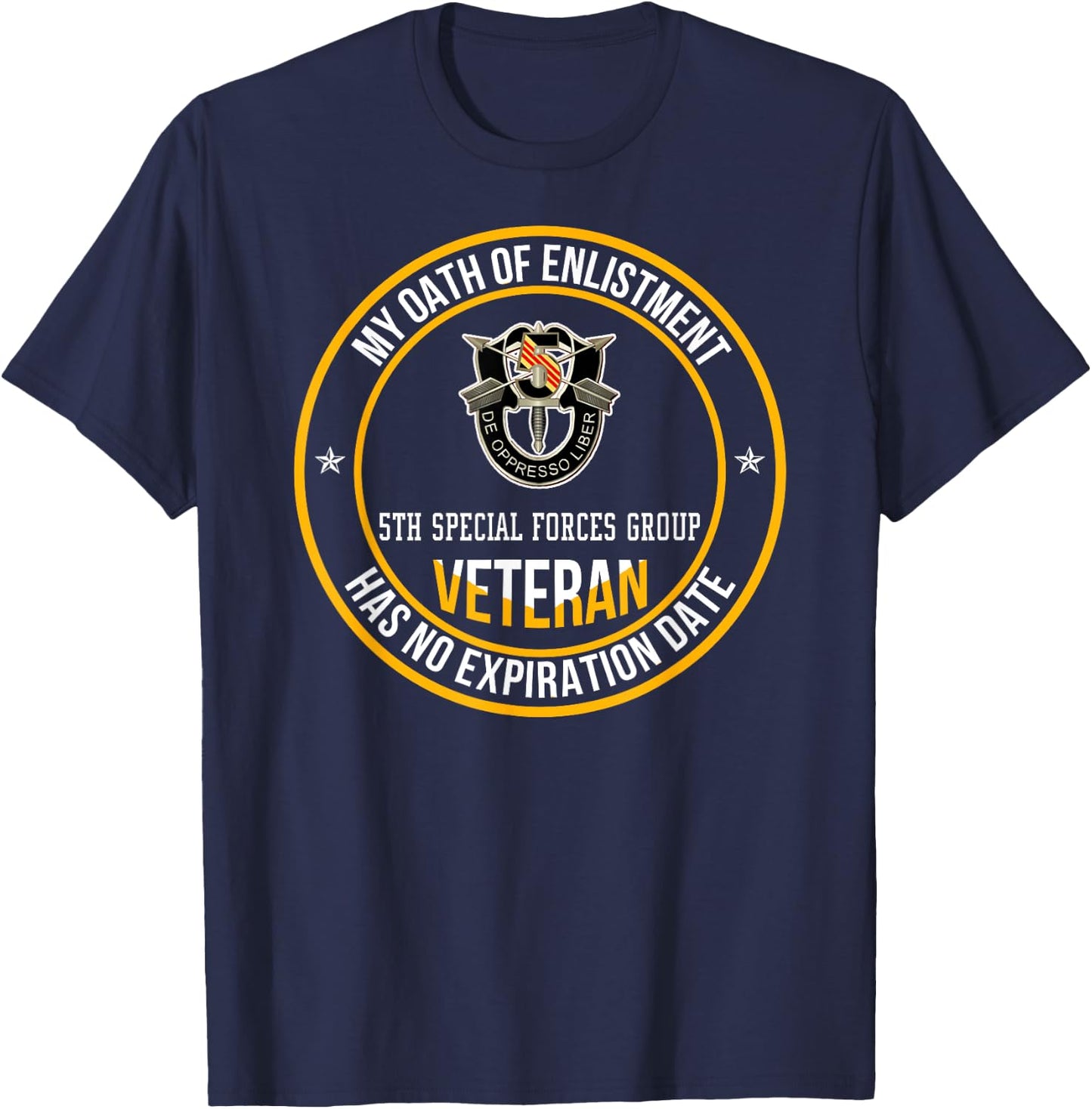 5th Special Forces Group Veteran My Oath Of Enlistment Xmas T-Shirt - T-Shirt | Navy