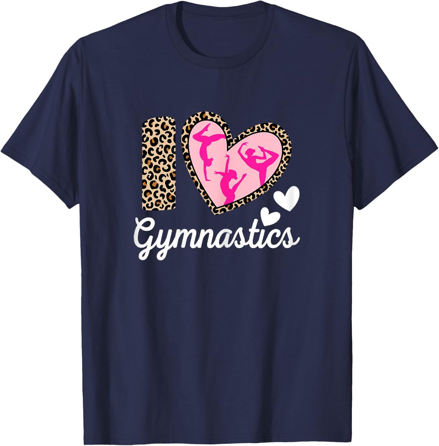 Cute I Love Gymnastics Tumbling Gymnast Women Girls Acrobat T-Shirt - T-Shirt | Navy