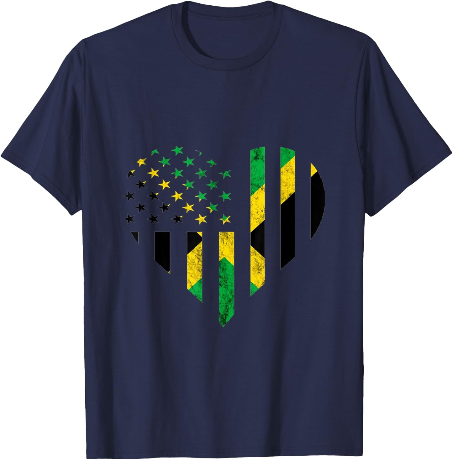 Jamaica Jamaican Roots Carribean Pride American Grows T-Shirt - T-Shirt | Navy