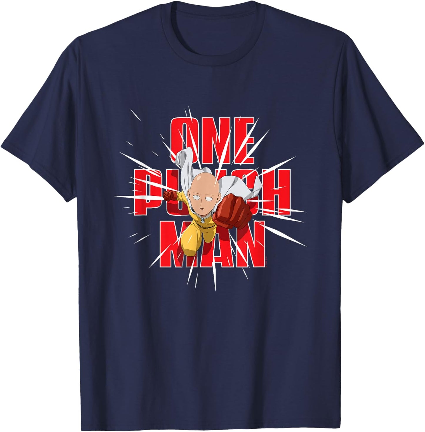 One Punch Man Saitama Punch Pose T-Shirt - T-Shirt | Navy