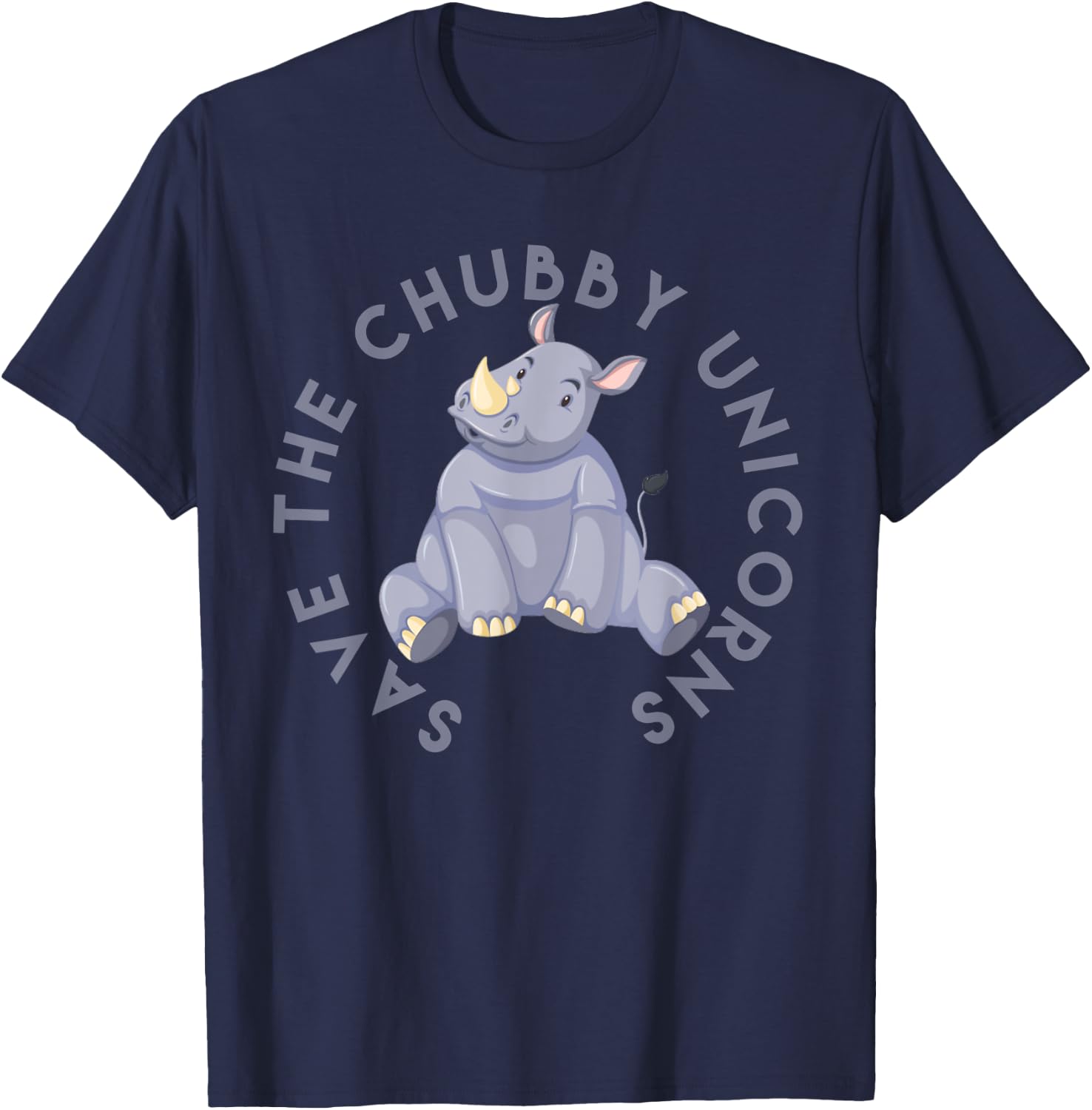 Save the Chubby Unicorns T-Shirt - T-Shirt | Navy