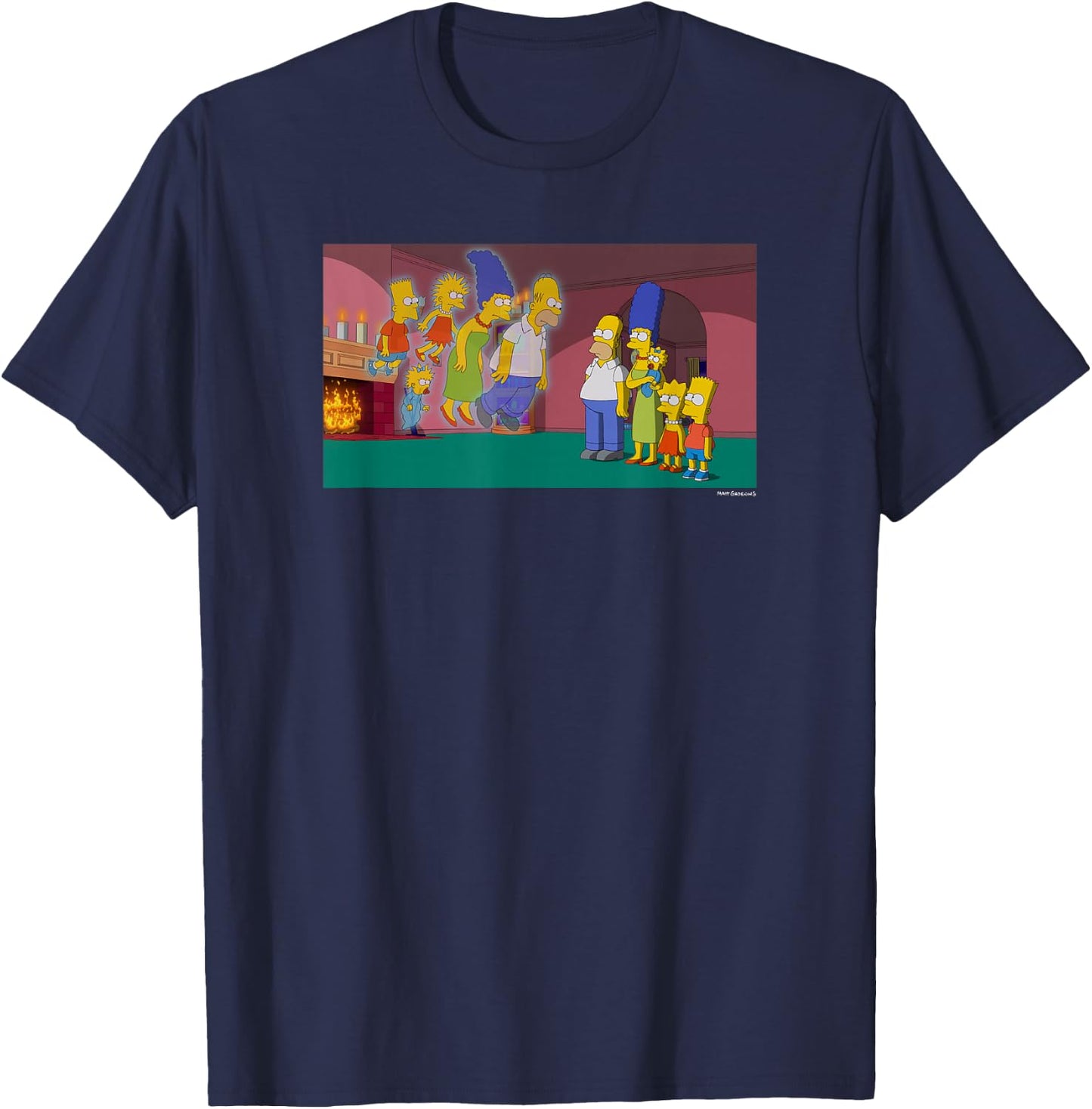 The Simpsons Treehouse Of Horror Halloween Ghost Family V-2 T-Shirt - T-Shirt | Navy