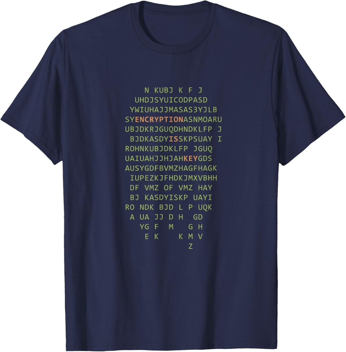 Computer Scientist Hacker Encryption Is Key Programmer T-Shirt - T-Shirt | Navy