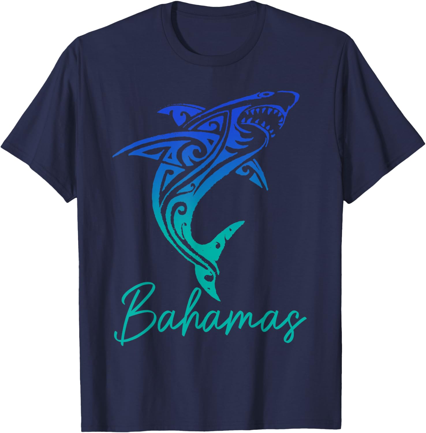 Bahamas Shark Scuba Diving Nassau Surfer SurfingSurf T-Shirt - T-Shirt | Navy