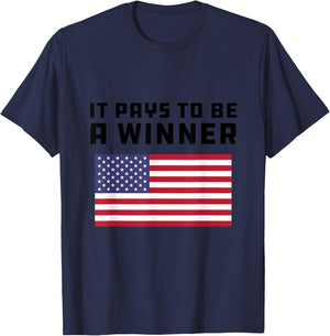 It Pays To Be a Winner | Athlete Military Special Forces T-Shirt - T-Shirt | Navy