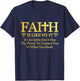 Faith Is Like Wi-fi Definition Christian Pastoral Quote T-Shirt - T-Shirt | Navy