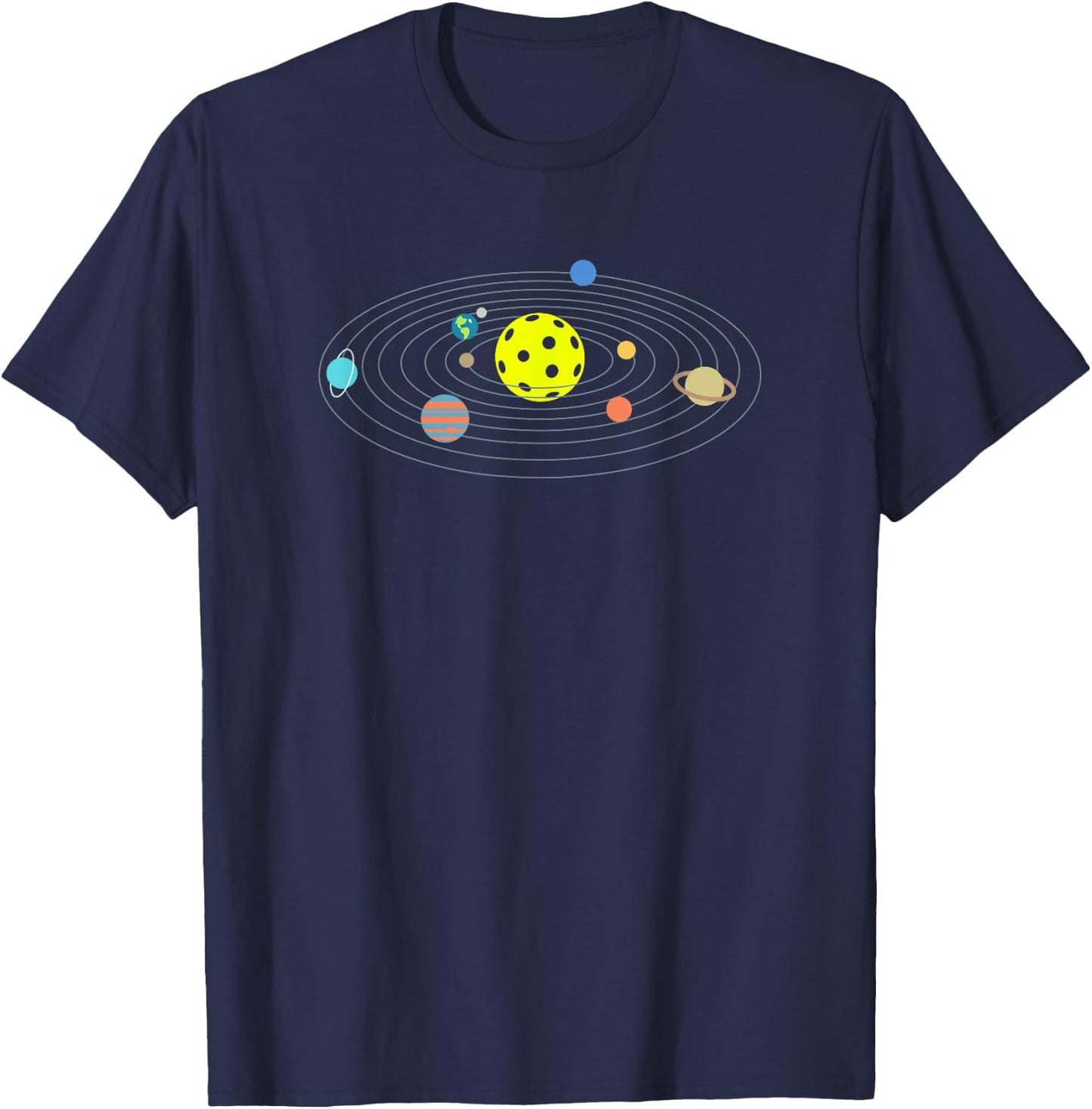 Threadrock -Adults Pickleball , Black, Small, Classic Fit, Short Sleeve T-Shirt - T-Shirt | Navy