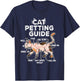 Cat Petting Guide Women Girls Kids T-Shirt - T-Shirt | Navy