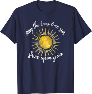 May The Long Time Sun Shine Upon You Kundalini Yoga T-Shirt - T-Shirt | Navy