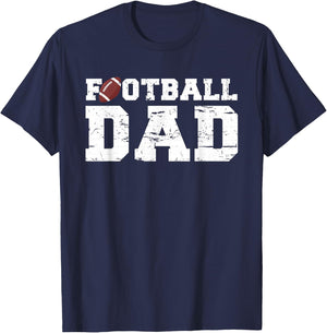Football Papa Graphic Proud Football Dad T-Shirt - T-Shirt | Navy