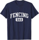 Fencing Dad Funny Lettering Style Fathers Day Daddy T-Shirt - T-Shirt | Navy