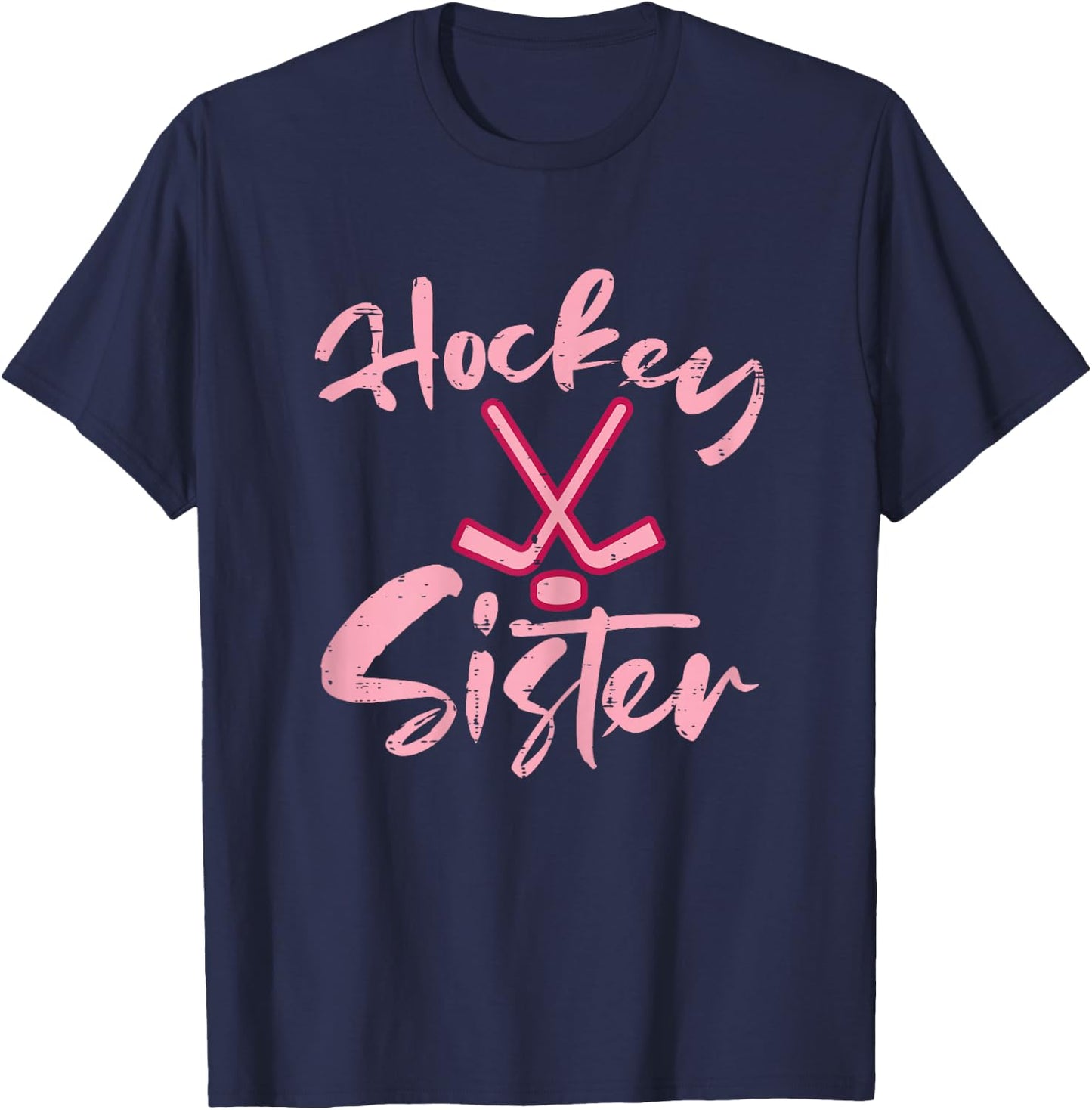 Ice Hockey Sister Fan Women Girls Kids Youth Toddler T-Shirt - T-Shirt | Navy