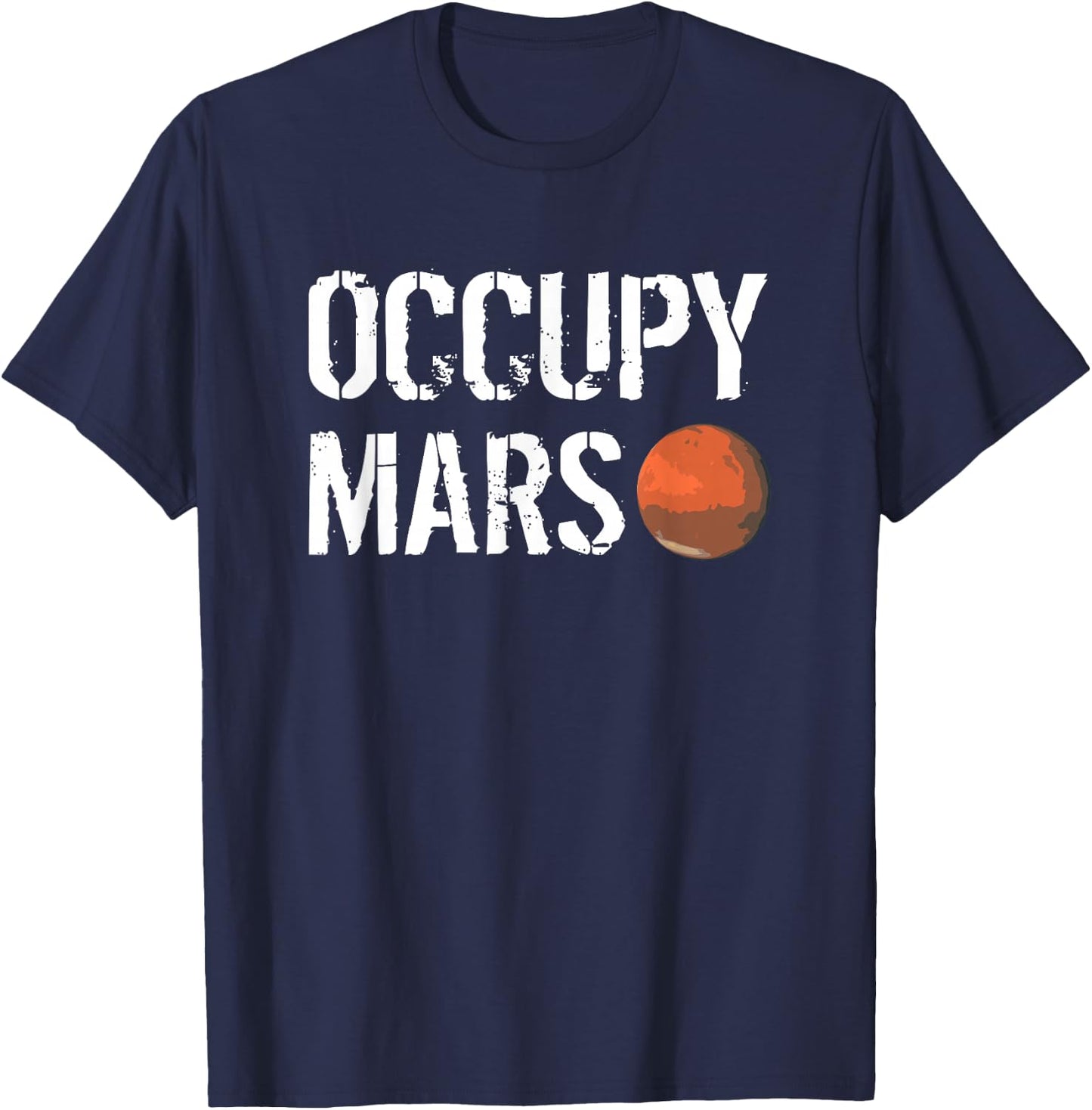Occupy Mars Space Explorer T-Shirt - T-Shirt | Navy