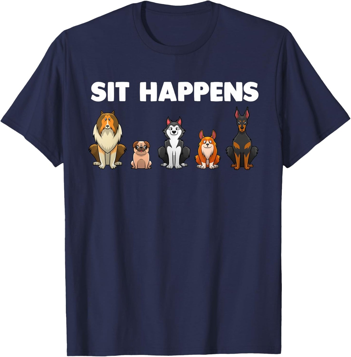 Funny Dog Training Art Women Dog Lover Puppy Pet T-Shirt - T-Shirt | Navy