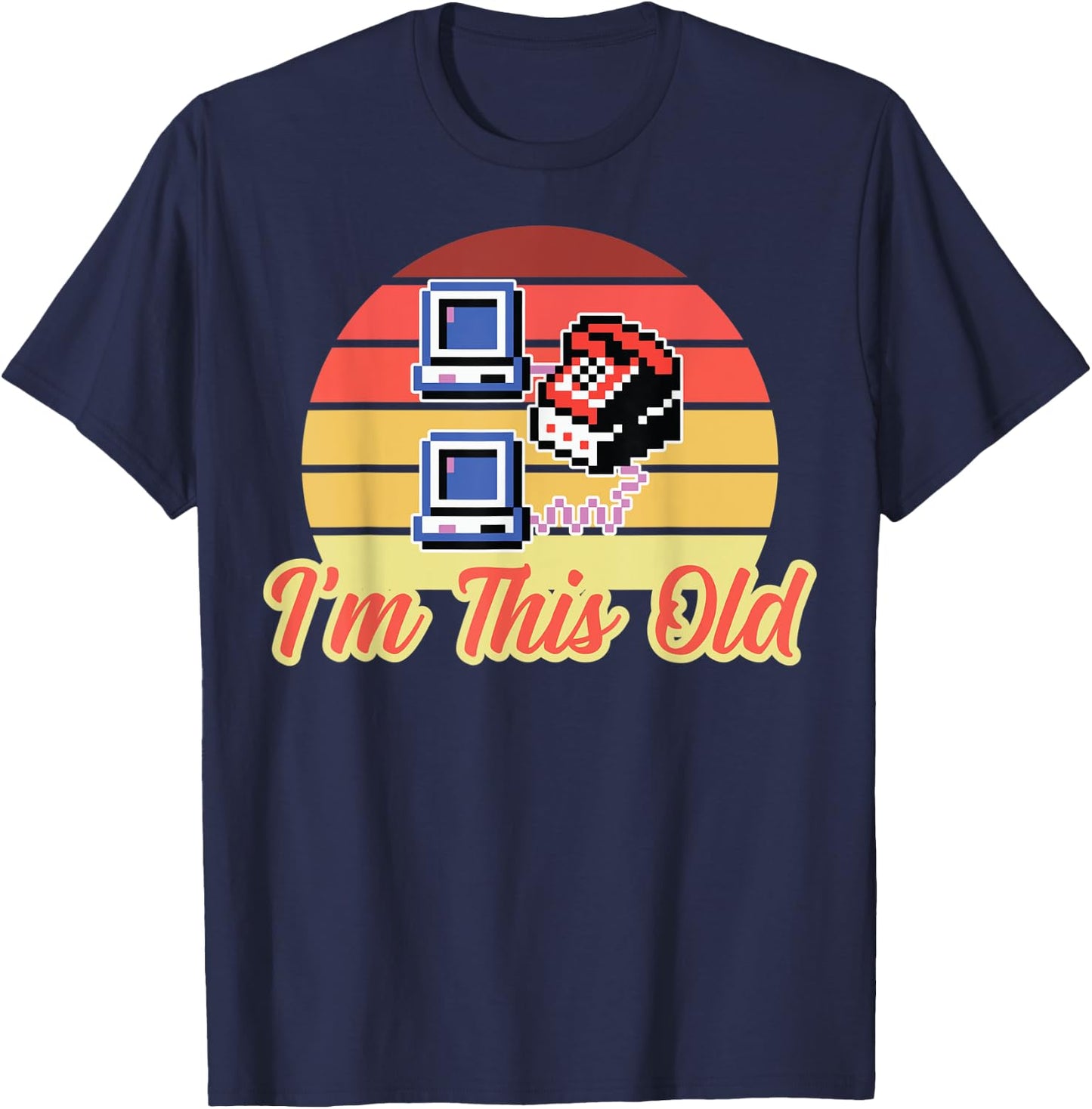 Programmers Dial Up Internet Programming 90s Computer Nerds T-Shirt - T-Shirt | Navy