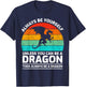 Vintage Dragon Lover Retro Cute Dragon T-Shirt - T-Shirt | Navy