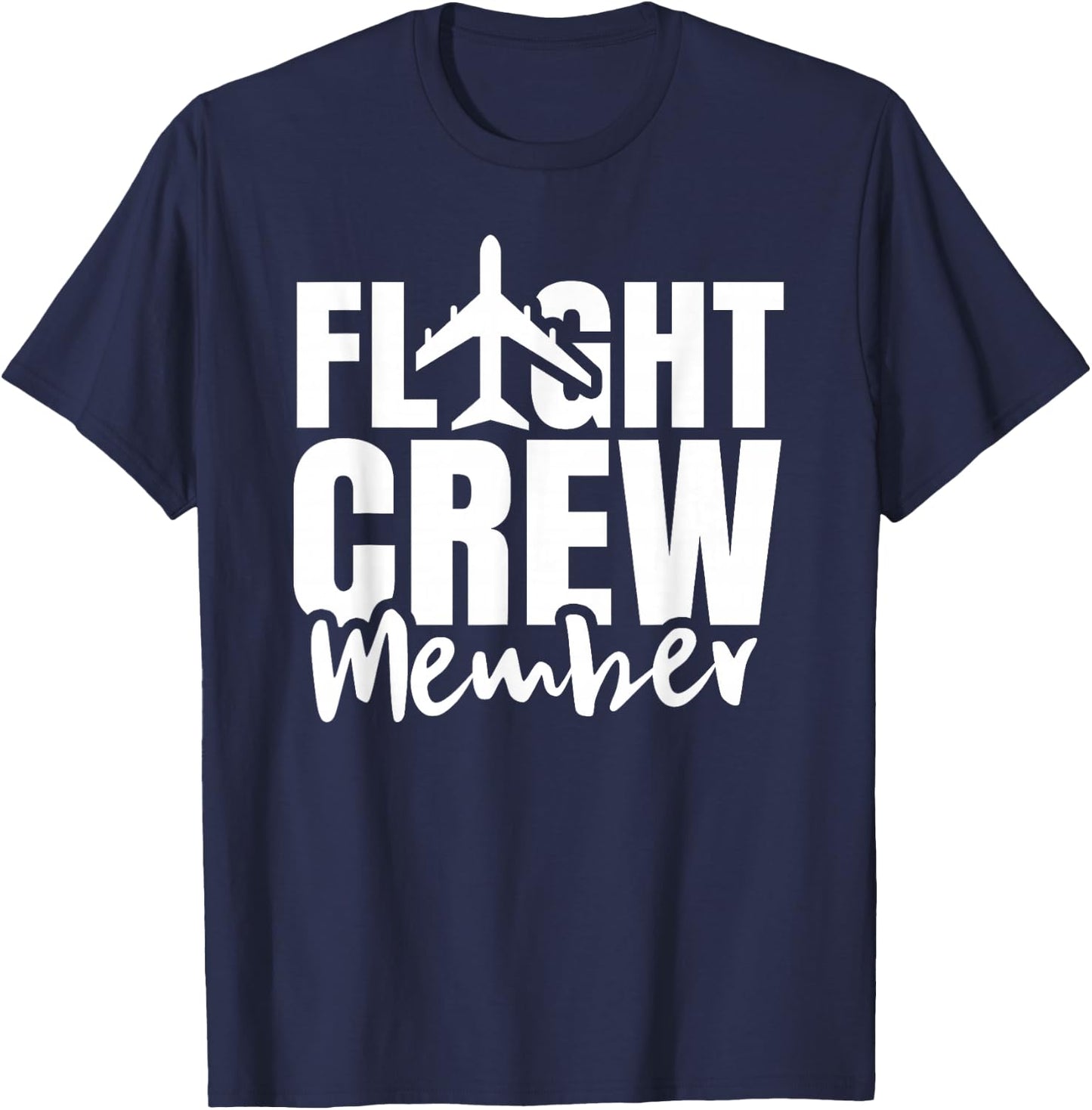 Flight Crew Member Steward Cabin Crew Airplane Attendant T-Shirt - T-Shirt | Navy