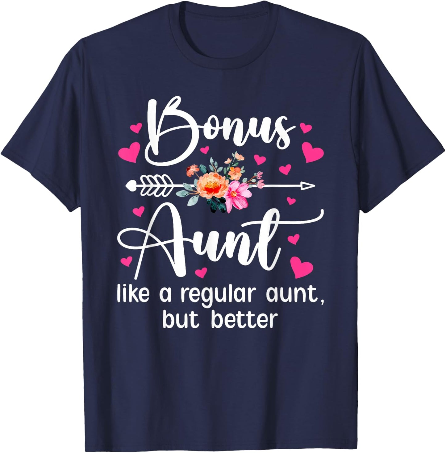 Bonus Aunt Definition Bonus Auntie Step Aunt T-Shirt - T-Shirt | Navy