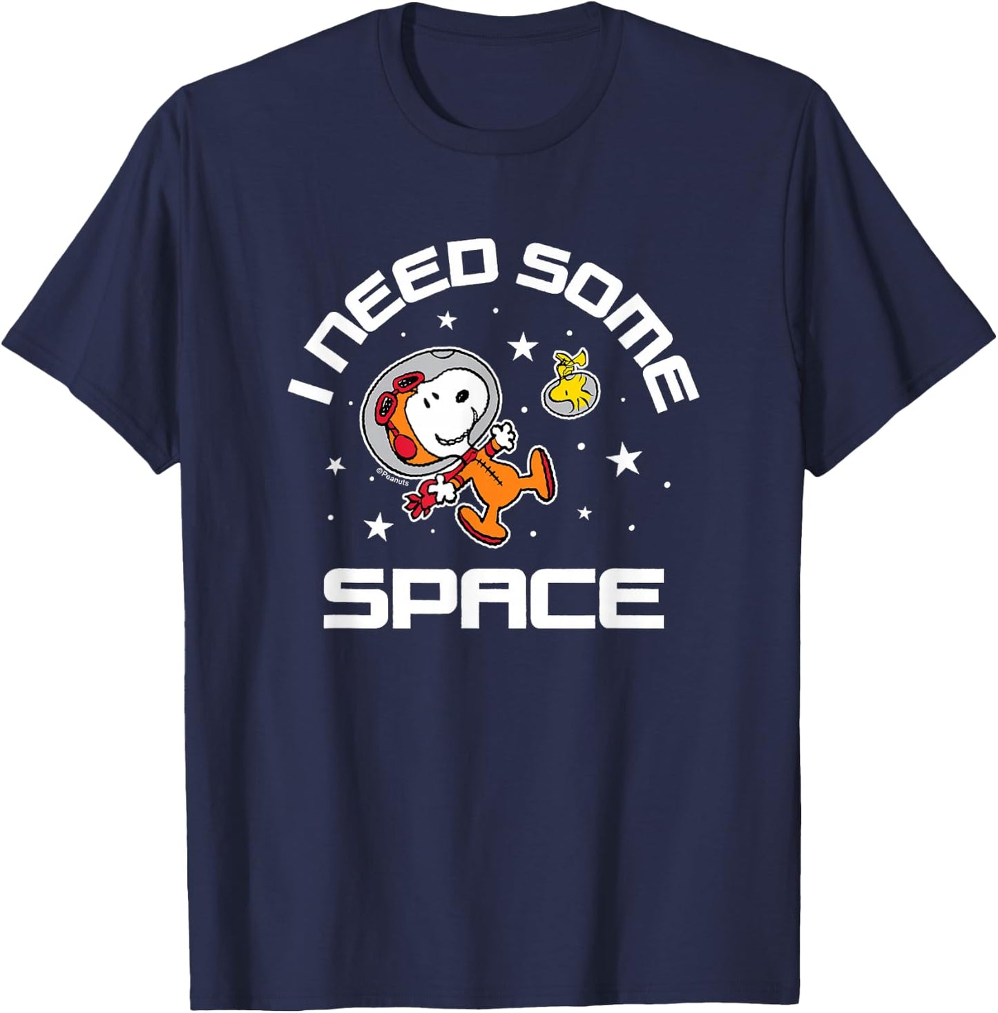 Peanuts - Snoopy and Woodstock I Need Some Space T-Shirt - T-Shirt | Navy