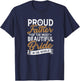 Proud father of the most beautiful bride - Wedding bride T-Shirt - T-Shirt | Navy