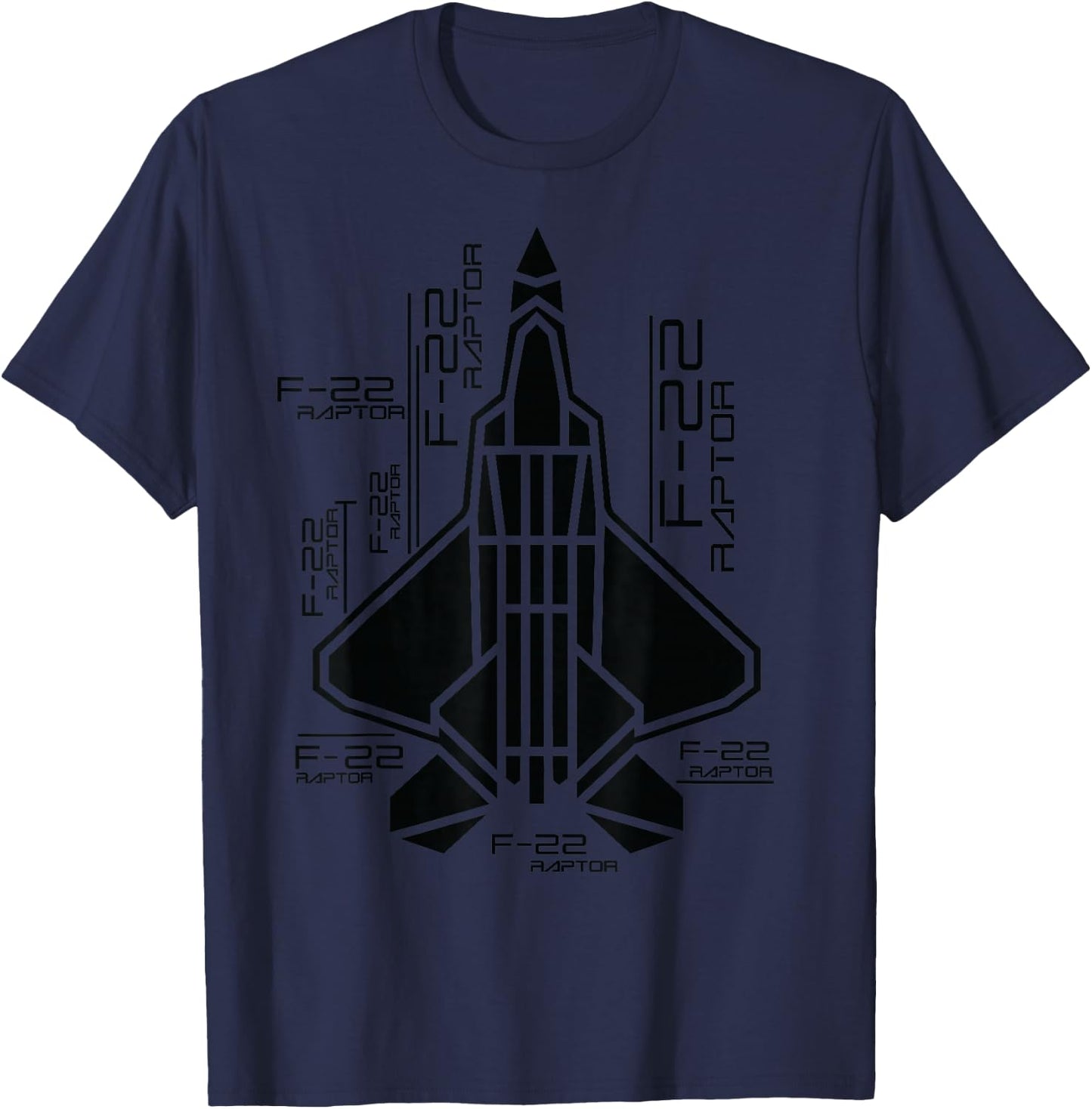 Raptor airplane F-22 Jet Fighter souvenir and Fighter jet T-Shirt - T-Shirt | Navy