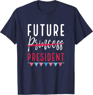Future President Princess Cute Feminist for Girls T-Shirt - T-Shirt | Navy