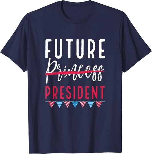 Future President Princess Cute Feminist for Girls T-Shirt - T-Shirt | Navy