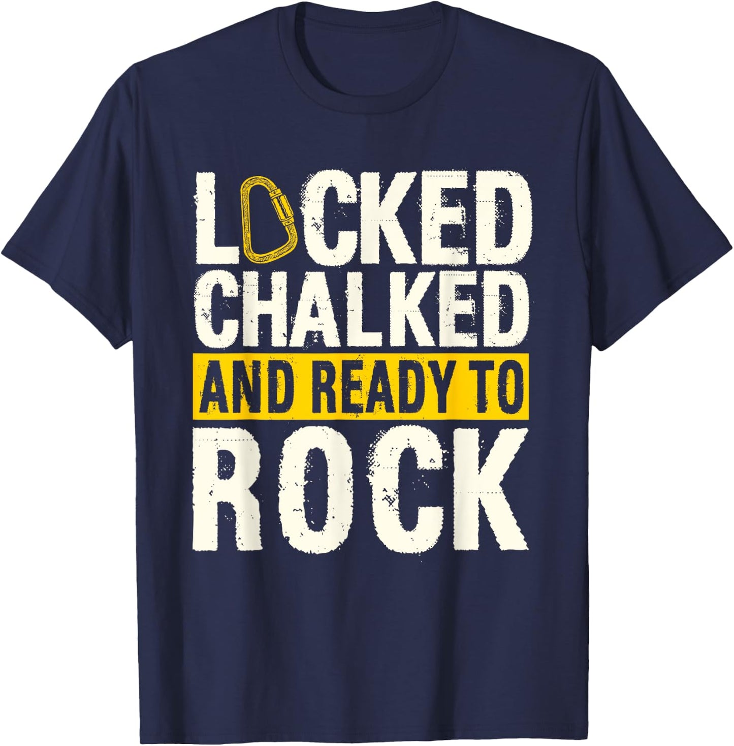 Bouldering Climber Boulderer Artificial Rock Climbing Indoor T-Shirt - T-Shirt | Navy
