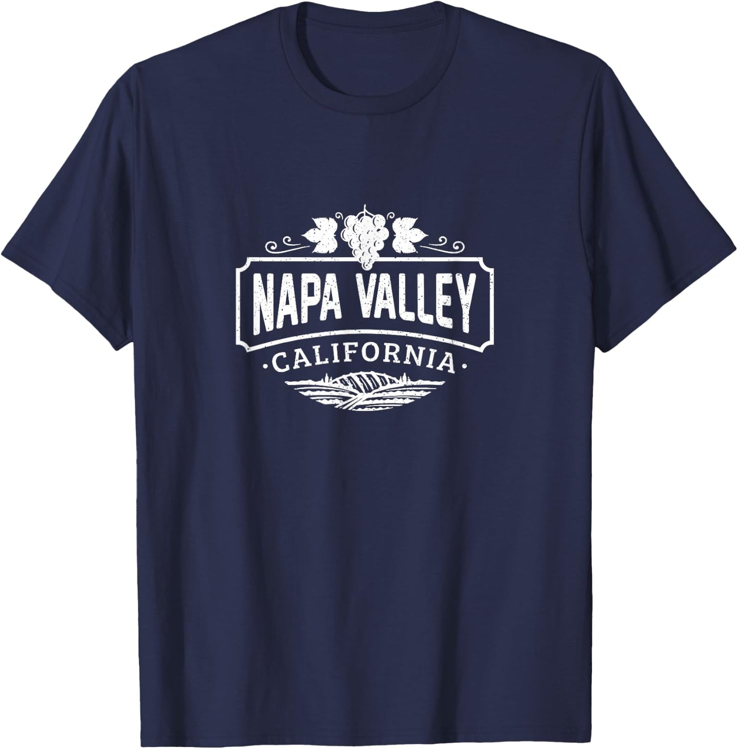Vintage Distressed Napa Valley California Winery T-Shirt - T-Shirt | Navy