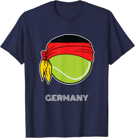 Germany Tennis Top for German Players, Fans or Coach T-Shirt - T-Shirt | Navy
