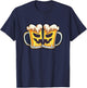 Funny Halloween Shirt Men Beer Lover Scary Pumpkin Face T-Shirt - T-Shirt | Navy