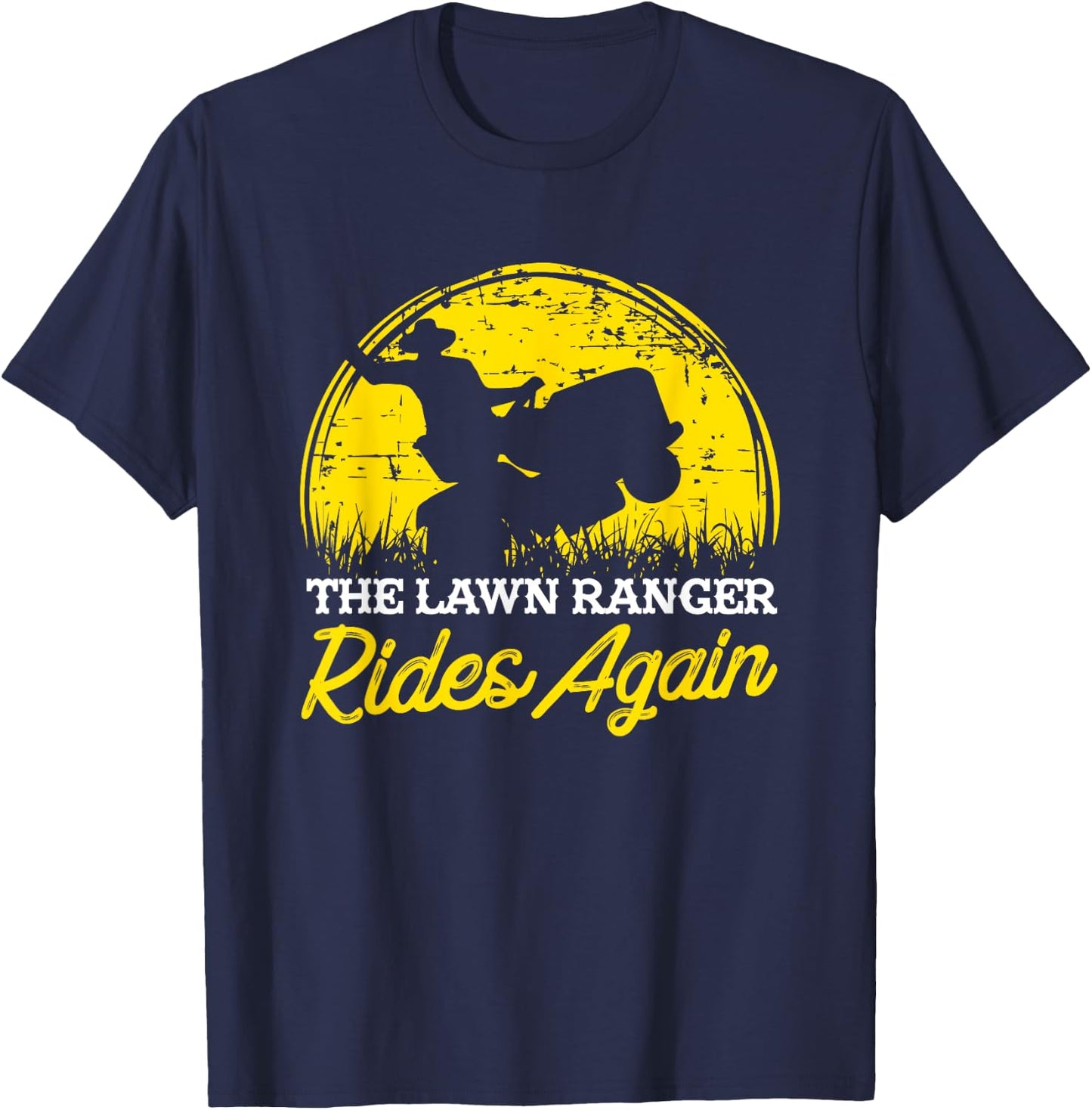 Funny Lawn Mower I Garden Rider Gift T-Shirt - T-Shirt | Navy