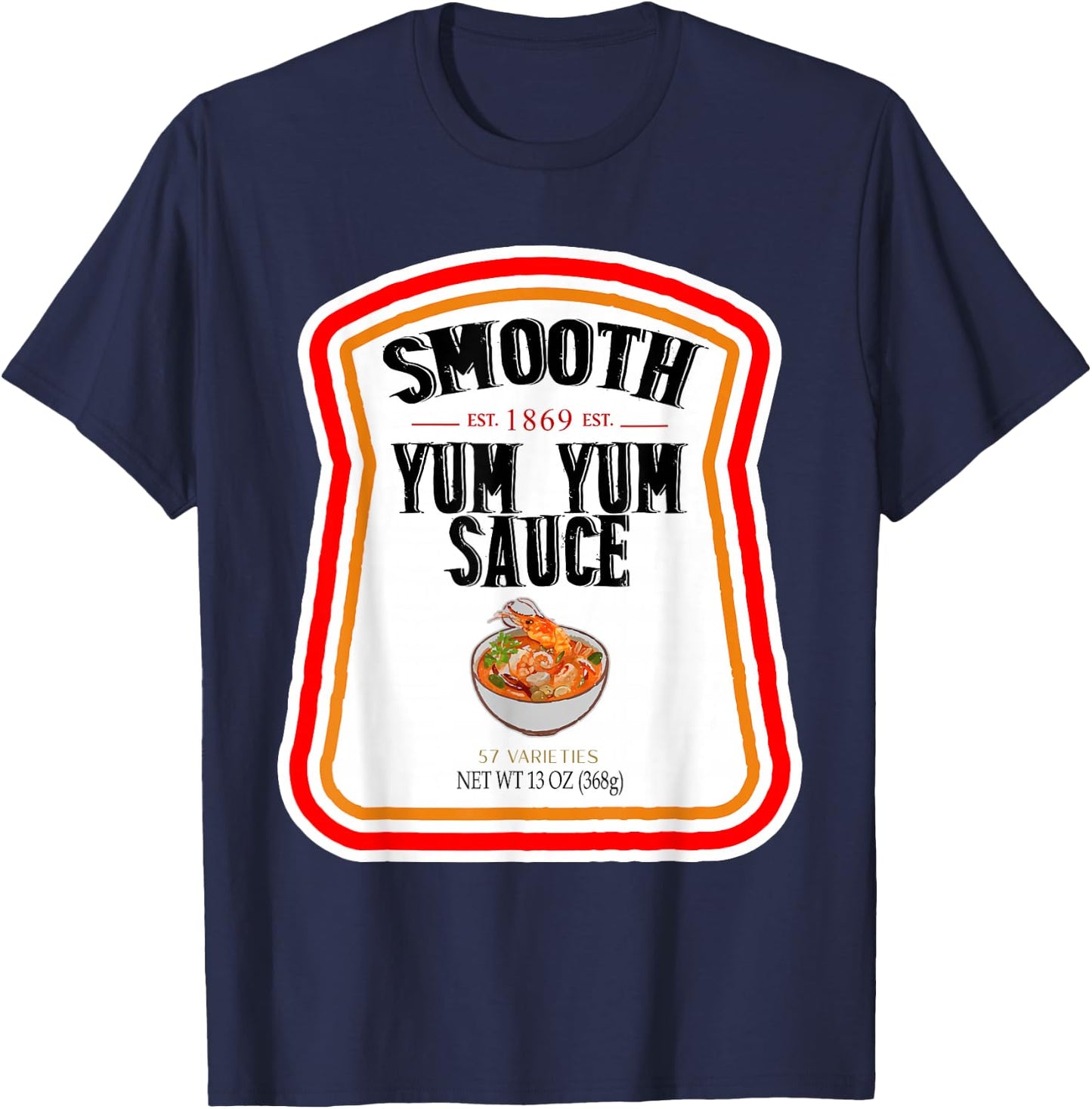 Smooth Yumyum Bottle Label Halloween 2024 Couples Costume T-Shirt - T-Shirt | Navy