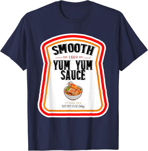 Smooth Yumyum Bottle Label Halloween 2024 Couples Costume T-Shirt - T-Shirt | Navy