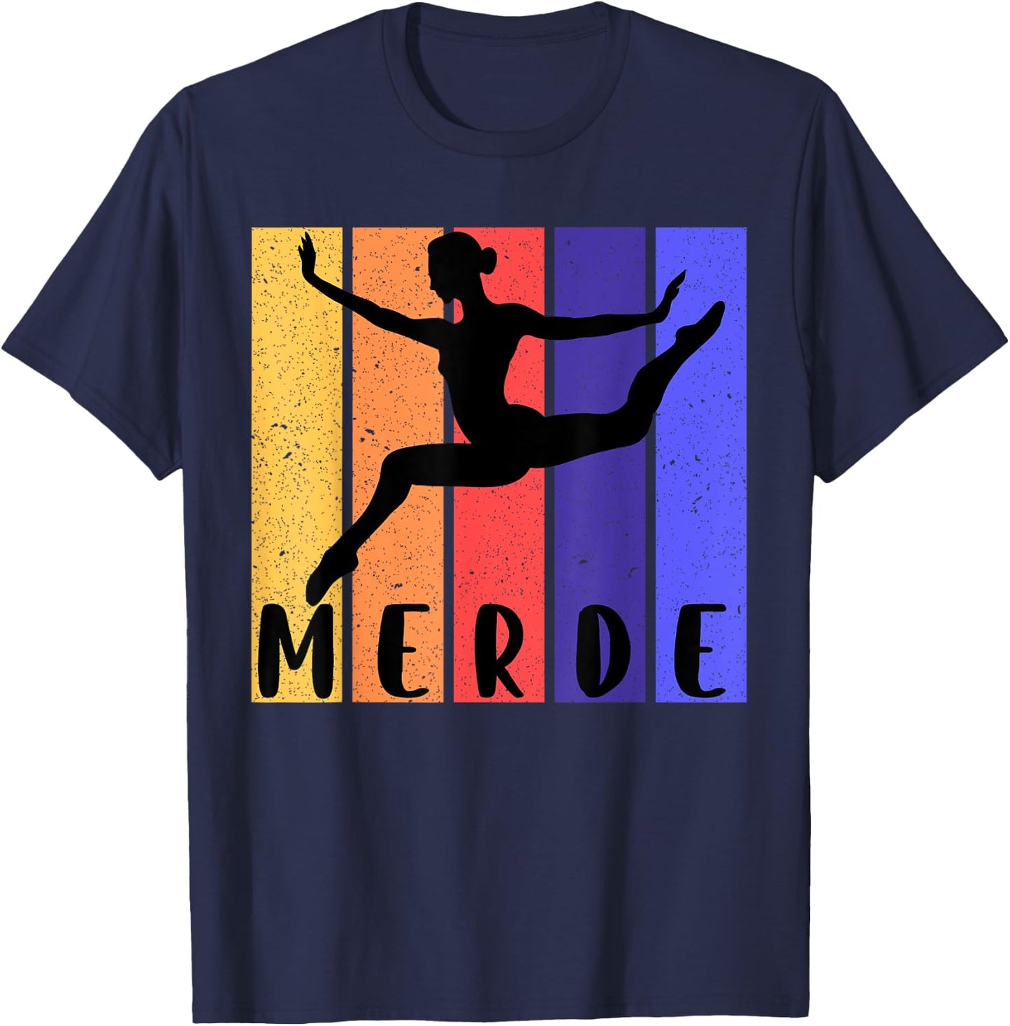 Funny Ballet | Merde (Good Luck!) Dancer T-Shirt - T-Shirt | Navy