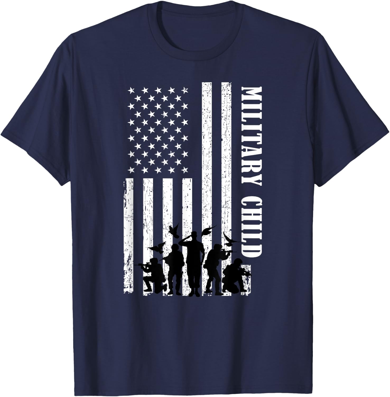 Purple Up Military Child Awareness | & Small T-Shirt - T-Shirt | Navy