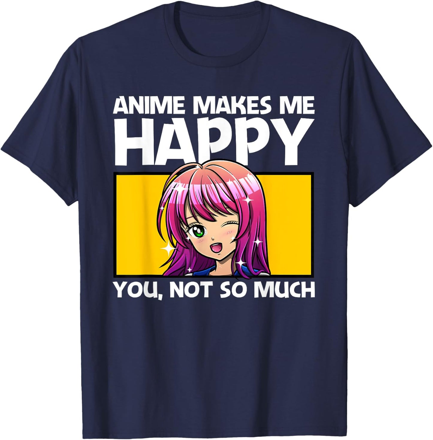 Anime Art Teen Girls Men Anime Merch Anime Lovers T-Shirt - T-Shirt | Navy