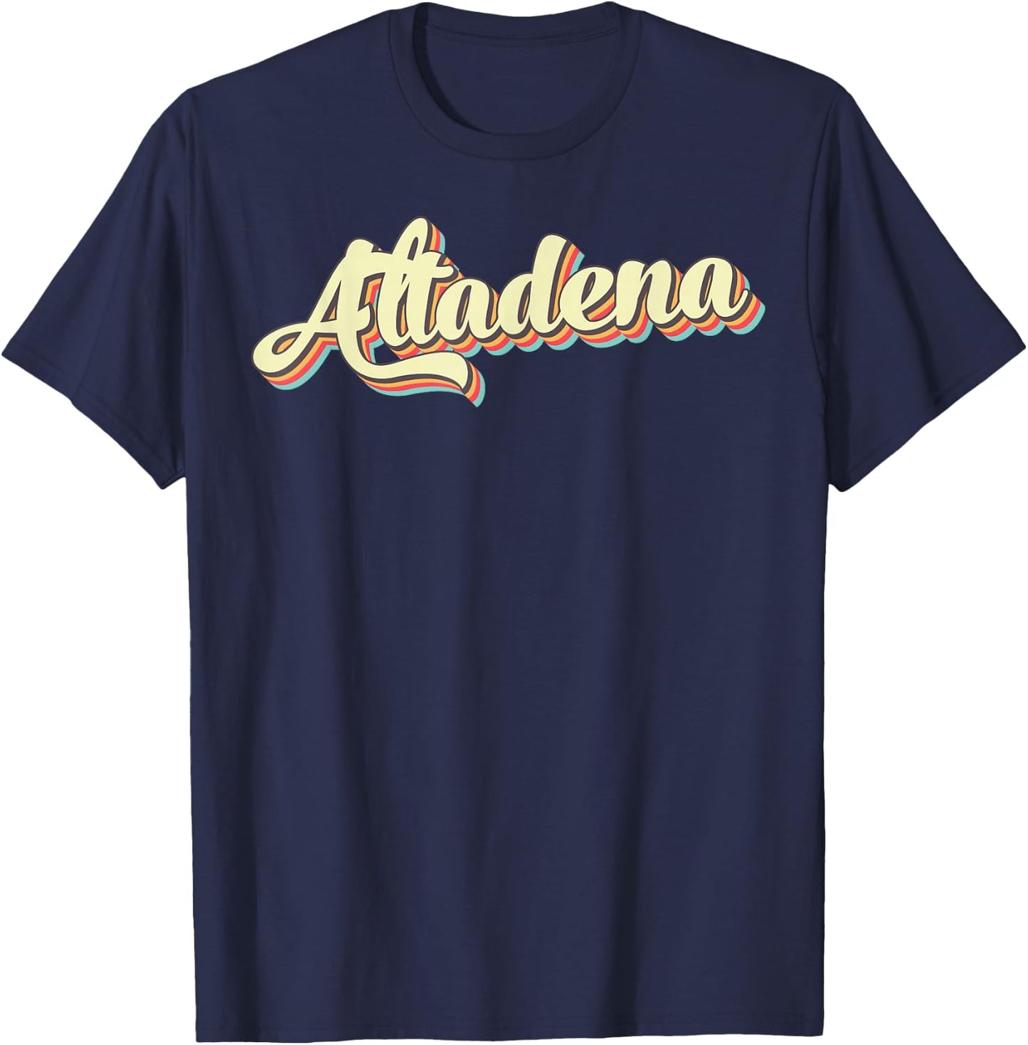 Altadena Retro Art Baseball Font Vintage T-Shirt - T-Shirt | Navy
