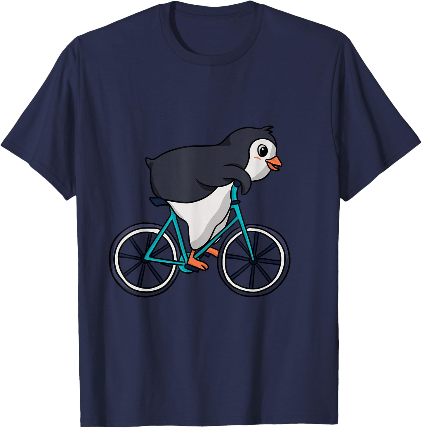 Bicycle Penguin Cycling T-Shirt - T-Shirt | Navy