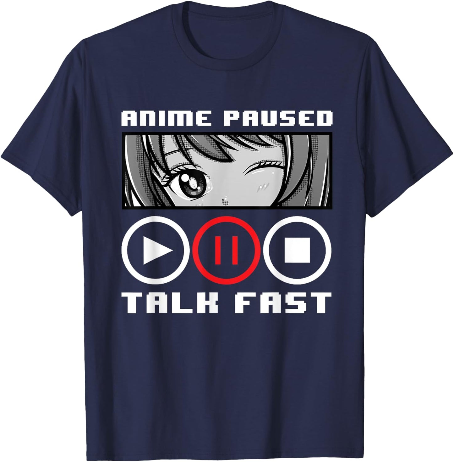 Anime Art Women Teen Girls Anime Merch Anime Lovers T-Shirt - T-Shirt | Navy