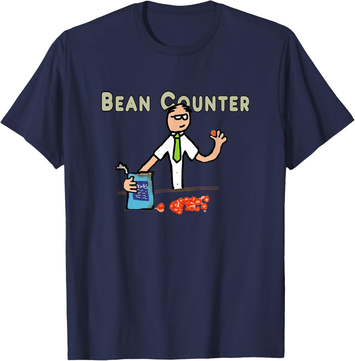 Accountant Bean Counter T-Shirt - T-Shirt | Navy
