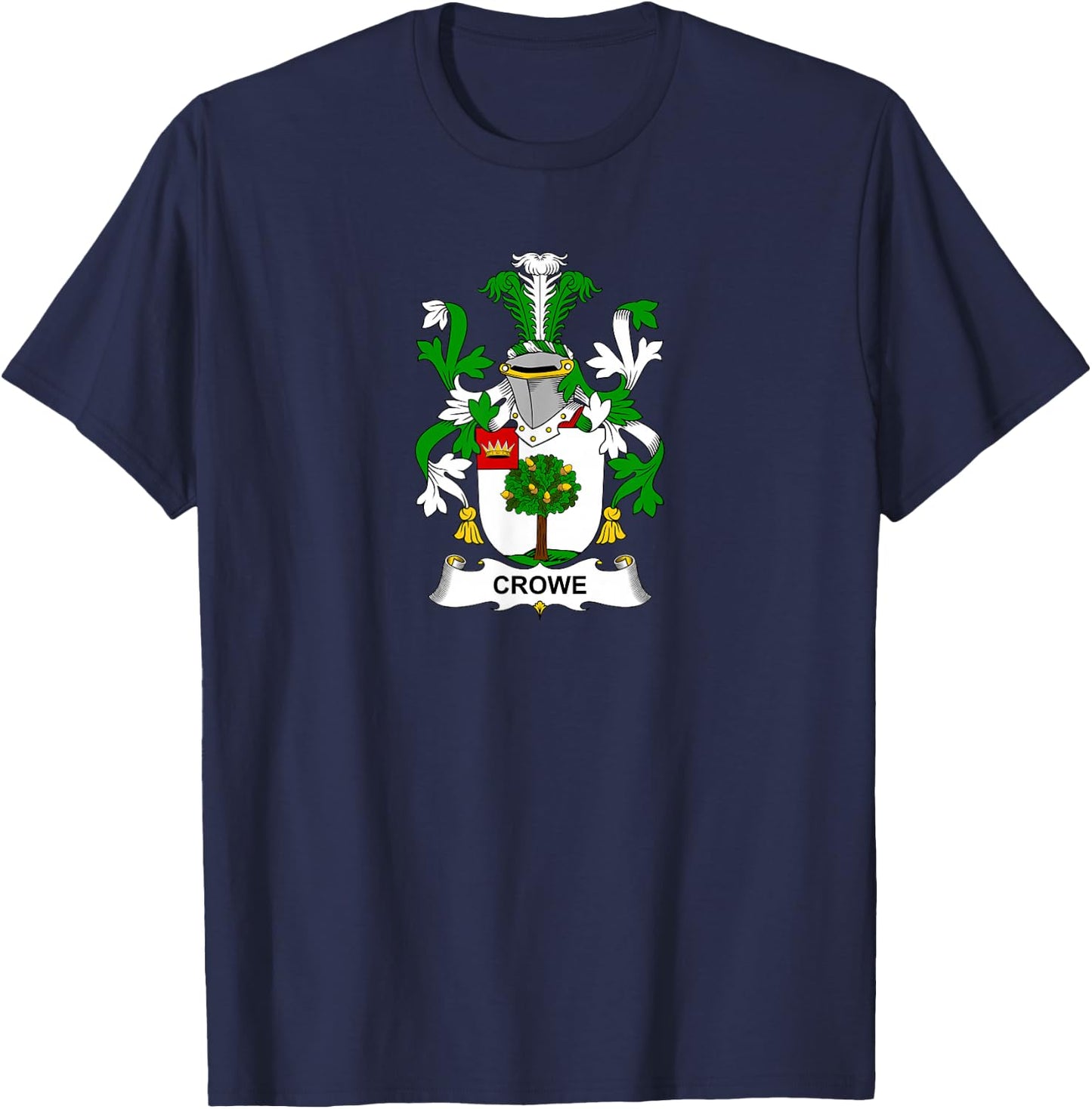 Crowe Coat of Arms - Family Crest T-Shirt - T-Shirt | Navy