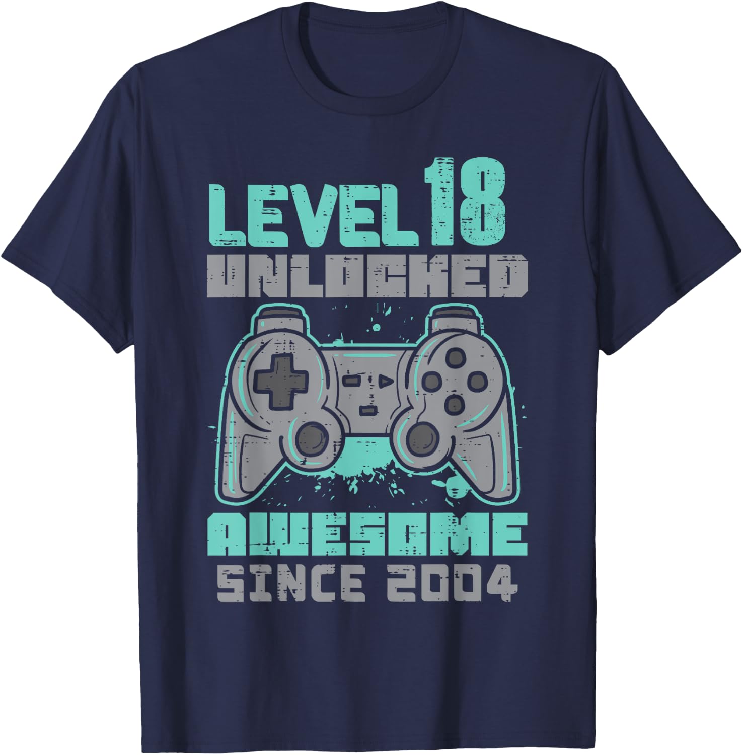 Level 18 Unlocked Born In 2001 Gamer 18th Birthday Him Men T-Shirt - T-Shirt | Navy
